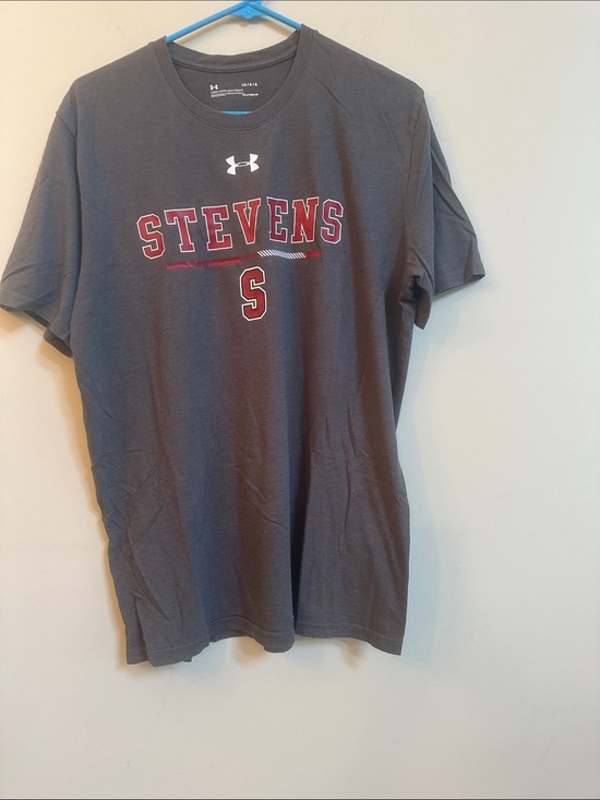 Under Armour Other - Under Armour Gray Stevens Short-Sleeve Graphic Tee with Red Accents